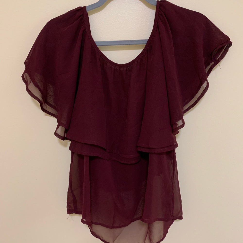♦️Wine red Blouse